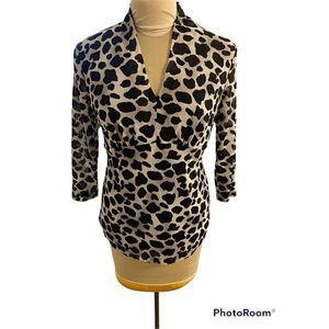 Dana Buchman Animal Print Top.  Size M